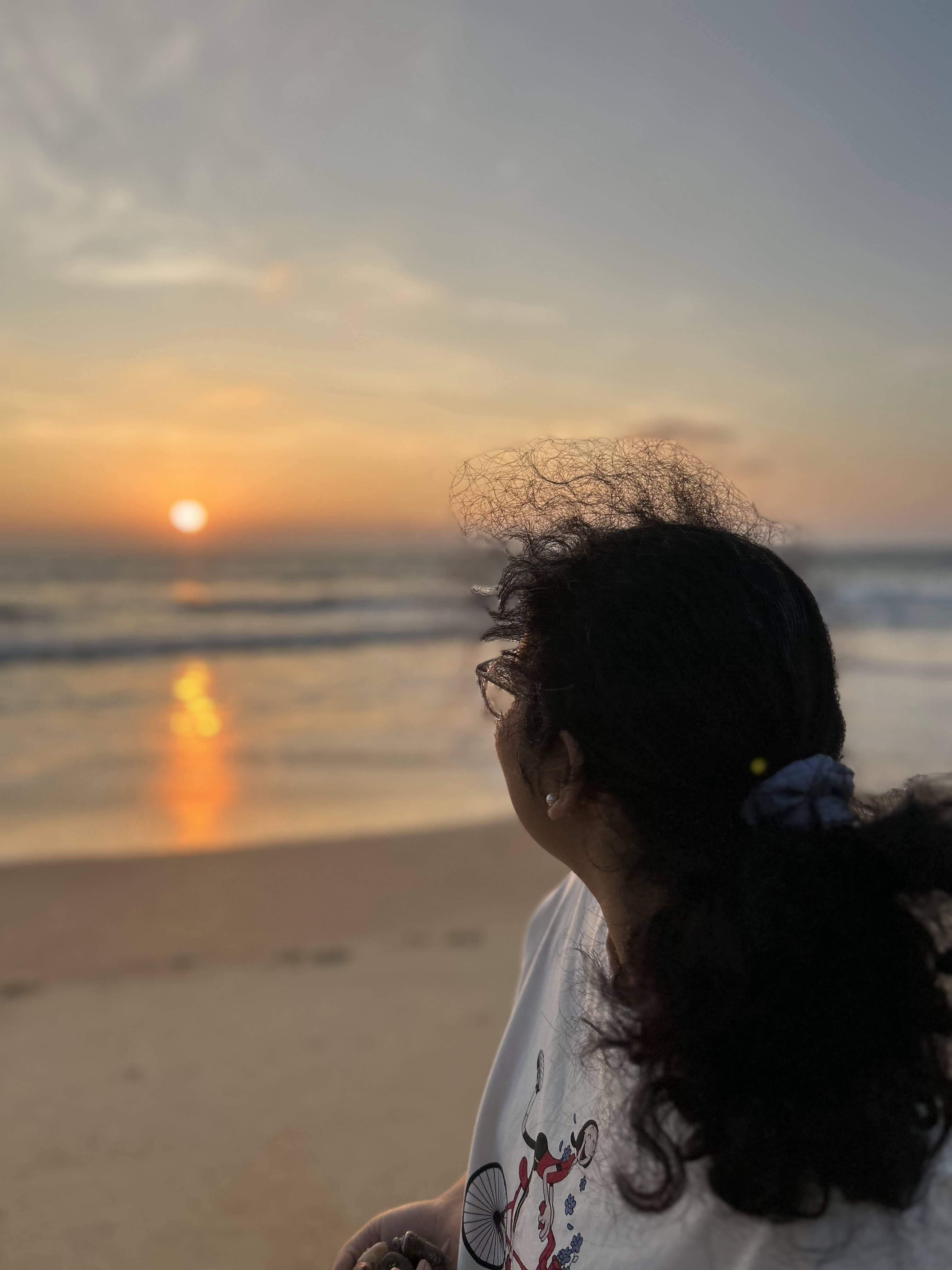 me looking at sunset