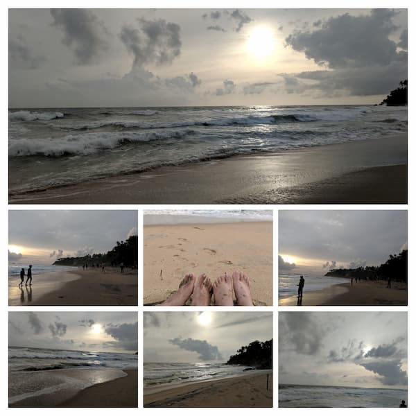 sunset at varkala beach